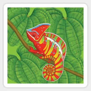 Colourful chameleon Sticker